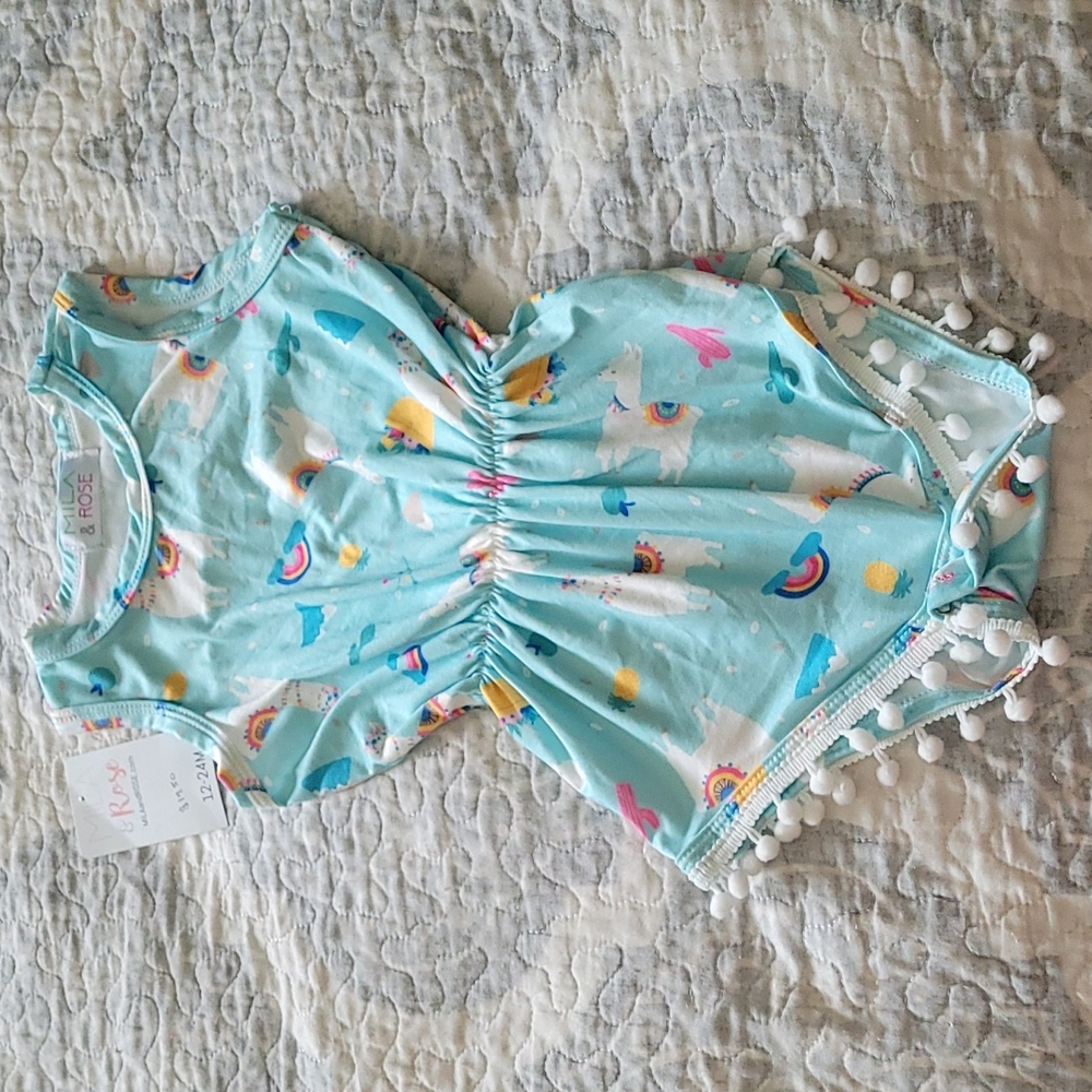 Llama Baby Romper